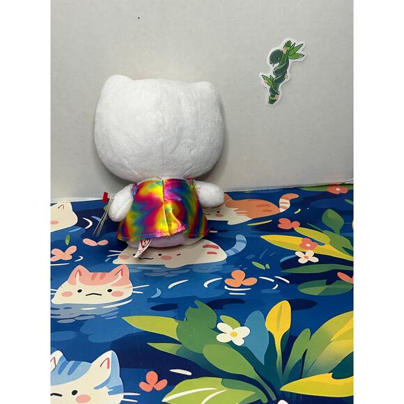 Ty Hello Kitty Rainbow Dress Beanie Buddy Plush Stuffed Animal Doll Sanrio 2013 - Picture 8 of 12